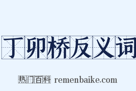 丁卯桥反义词是什么意思的图片